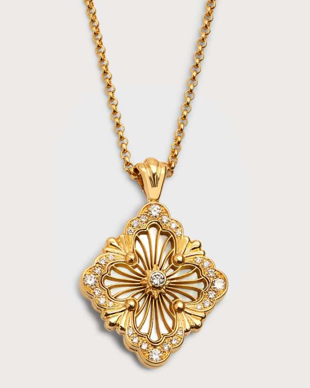 Opera Tulle 18K Gold Mother-of-Pearl Diamond Pendant Necklace